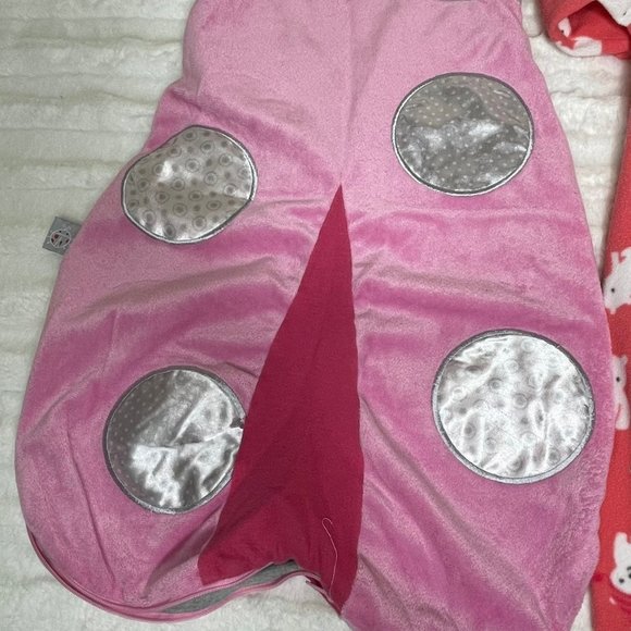 Lot of 2 Carter's Infant Baby Girl Sleep Sacks Nighttime Zipper Blankets‎ - Picture 9 of 9